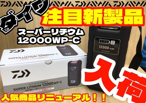 ダイワ バッテリー スーパーリチウム12000WP-C(充電器付き): リール