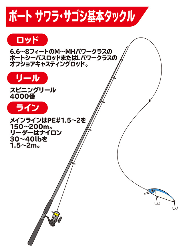 サワラ サゴシ 船釣り How To 釣具のキャスティング